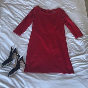 Banana Republic red 3/4 sleeve dress